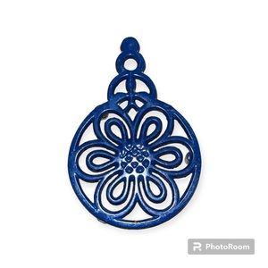 Robert Welch Vintage Bee and Flower Trivet, Blue